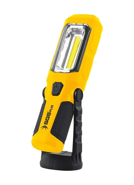 Sgs 5054 Şarjlı Mıknatıslı Ledli Fener Tamirci Aydınlatma Lambası 350 Lümen Usb Şarjlı 4 Kademeli Sarı ürün görseli 1
