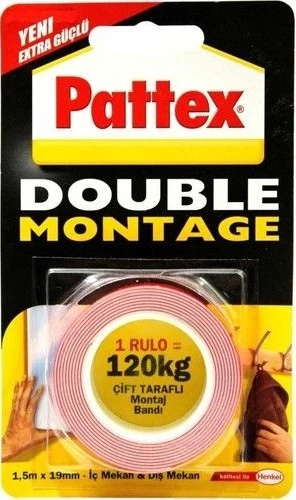Henkel Pattex Henkel Pattex Double Montage 120 kg Montaj Banti 19 ürün görseli 1