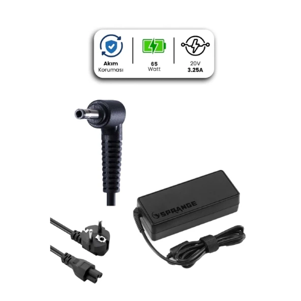 20V 3.25A 4.0 * 1.7 Bullet 65W LENOVO İçin Laptop Adaptör ürün görseli 1