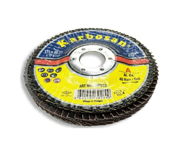 Karbosan Flap Disk 115Mm 60 Kum, Ao (10 Adet) - Resim 2