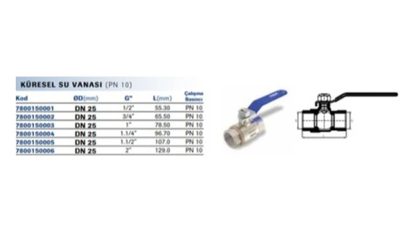 Fırat Küresel Vana 1/2 - Resim 3
