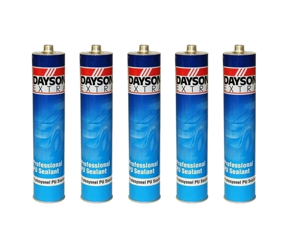 Dayson Extra Poliüratan Silikon Mastik 5 Adet 280Ml Siyah Siyah ürün görseli 1