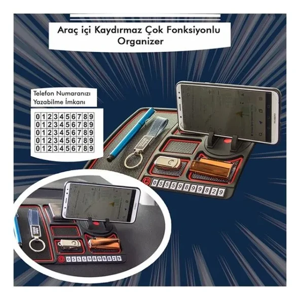Çok Fonksiyonlu Araç İçi Telefon Tutucu ürün görseli 1