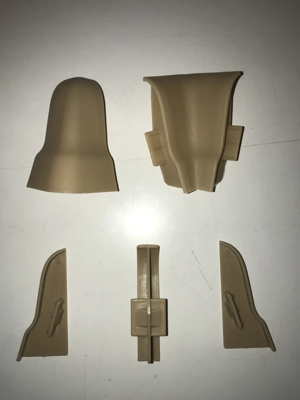Laminat Parke Süpürgelik Köşe Bağlantı Aparatı 6 Cm Sütlü Kahve ürün görseli 1