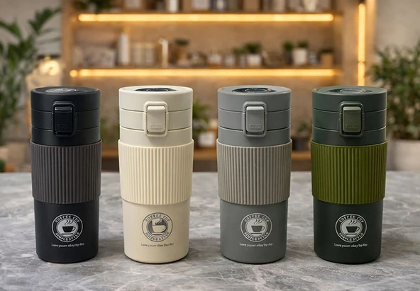 350 ml Paslanmaz Çelik Dereceli Termos Mug Bardak ürün görseli 1