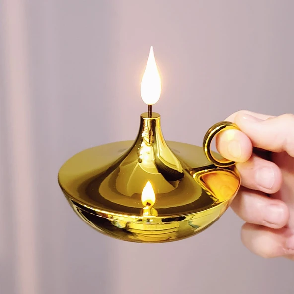 Dekoratif Gold Pilli Mum Lamba - Resim 3