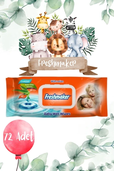 FRESHMAKER FRESHMAKER Islak Mendil 72'li Baby West Wipes ürün görseli 1