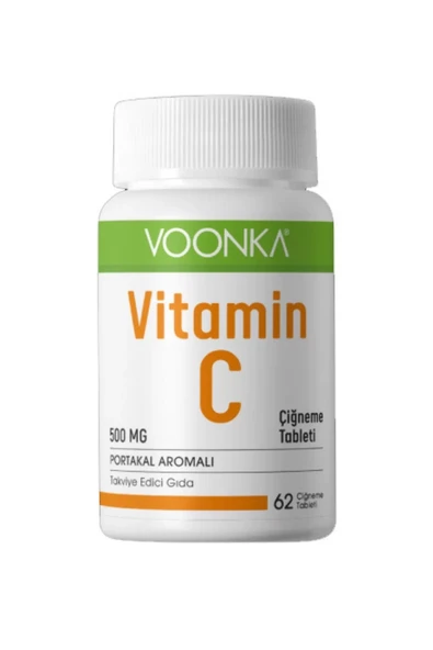 Voonka Vitamin C Çiğneme Tableti Vitamin C İçeren Portakal Aromalı 60 Tablet ürün görseli 1