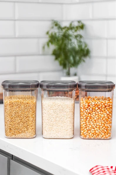 Porsima 101 3 lü Sızdırmaz Yiyecek Erzak Saklama Kabı Seti - 1100 ml Şeffaf ürün görseli 1