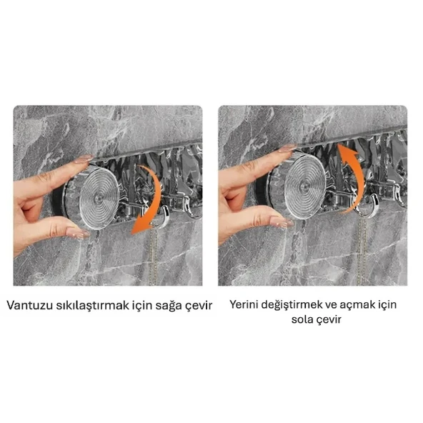 Güçlü Lüks Vantuzlu Askılık - Resim 2