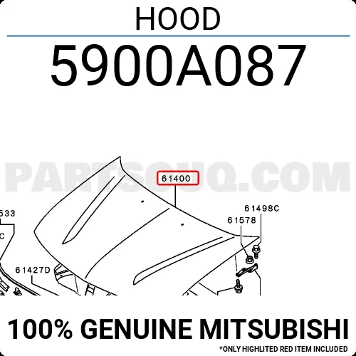 Mitsubishi L200 Motor Kaputu 200615 (Oem No:  5900A087) ürün görseli 1