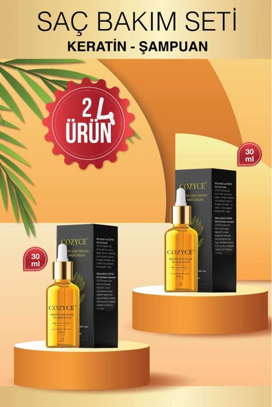 COZYCE COZYCE Keratin & Argan Yağlı Aşırı Yıpranmış Saçlar Hızlı Uzayan Saç Bakım Serumu 24 Adet ürün görseli 1