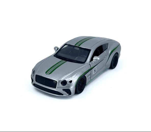 Gri Bentley Continental GT Metal Çek-Bırak Araba - Yarış Serisi ürün görseli 1