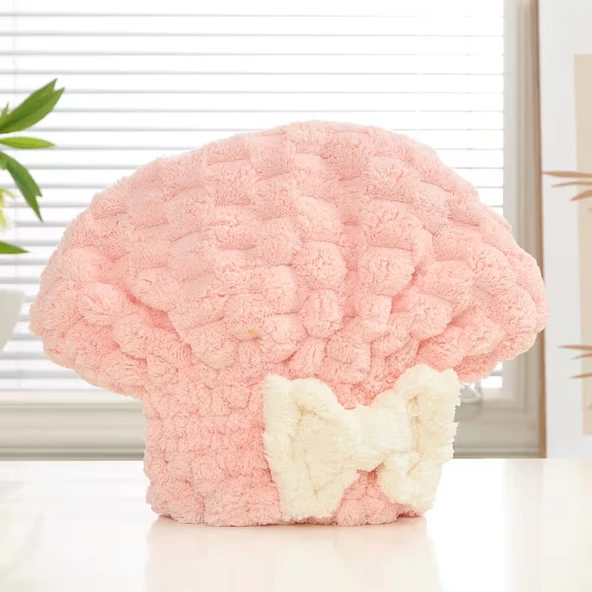 Mikrofiber Örgü Saç Kurutma Bone Havlu ürün görseli 1