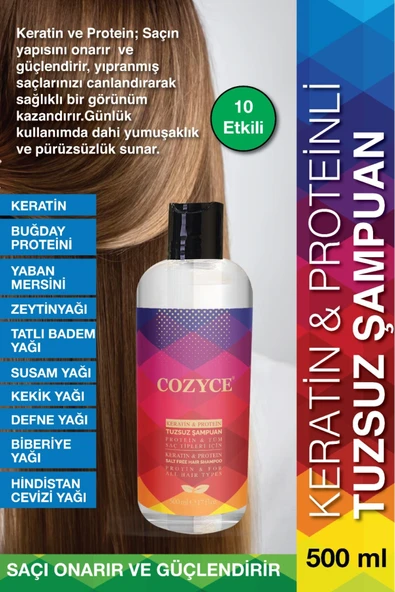 COZYCE COZYCE Protein Saç Dökülmesine Karşı Hızlı Saç Uzatan Tuzsuz Şampuan Sülfatsız - Protein & Keratin ürün görseli 1