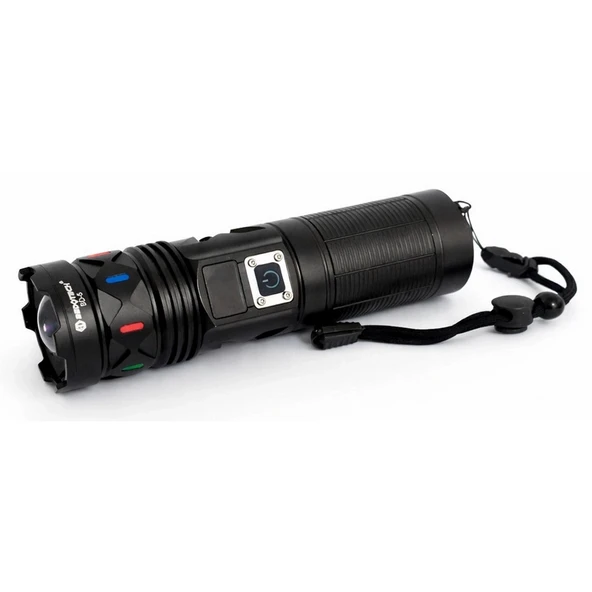 Bedotech BD-5 30W TG LED Alüminyum Alaşımlı Zoomlu Type-C Dijital Göstergeli Şarjlı El Feneri ürün görseli 1