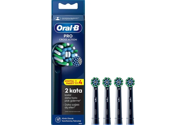 Oral-B Cross Action X-Filament Diş Fırçası Yedek Başlığı 4 Adet Orta Sertlikte Fırça Kılları ürün görseli 1