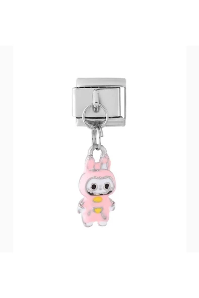 COZYCE COZYCE NOMİNATİON ÇELİK LABUBU CHARM PEMBE ürün görseli 1