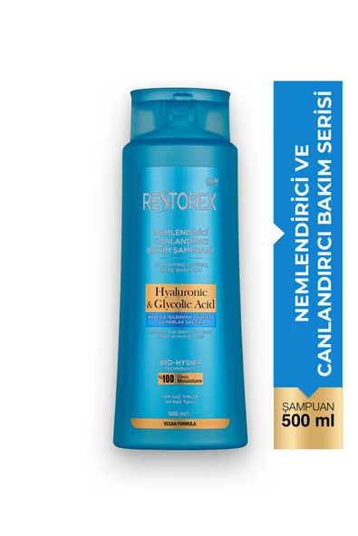 Hydra Nemlendirici Canlandırıcı Bakım Şampuanı 500 Ml - Hyaluronik Asit, Glikoik Asit ürün görseli 1