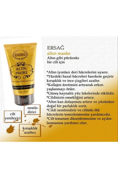 Ersağ Altın Maske 150 ml - Resim 2