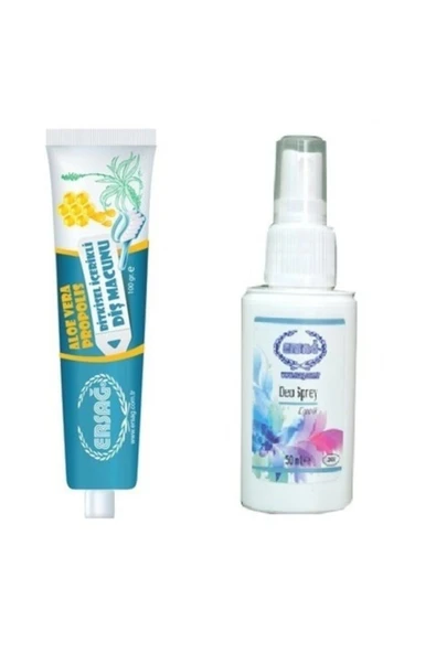 Ersağ Aloe Vera Diş Macunu 100gr + Deo Sprey Egzotif 50 ml ürün görseli 1
