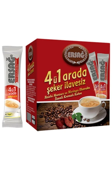 Ersağ Reişi Mantarı Ve Moringa Içeren 4 Ü 1 Arada Yumuşak Içim Kahve ürün görseli 1