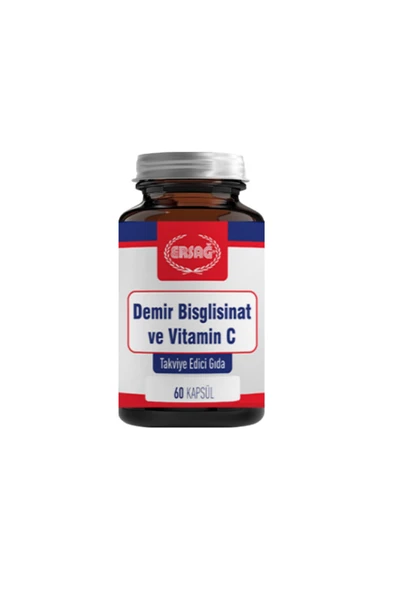 Ersağ Demir Bisglisinat Ve Vitamin C 60 Kapsül ürün görseli 1