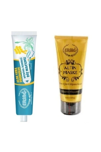 Ersağ Aleo Vera Diş Macunu 100gr + Altın Maske 150 Ml Dişmacunualtınmaske ürün görseli 1
