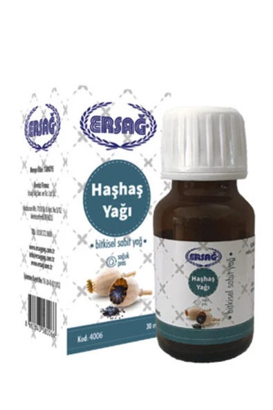 Ersağ HAŞHAŞ YAĞI 30 ML(LÜTFEN KULLANIM ŞEKLİNİ OKUYUNUZ)Resmi Distribütör Ürünü ürün görseli 1