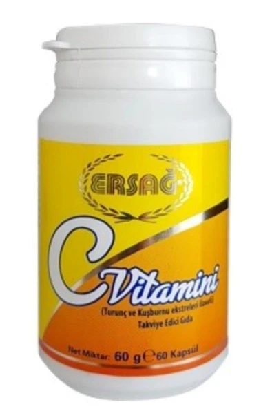 Ersağ C Vitamini Gıda Takviyesi, Turunç Ve Kuşburnu Ekstreleri Ilaveli ürün görseli 1
