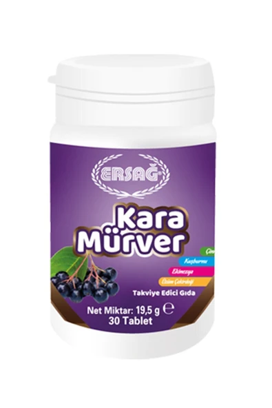 Ersağ Kara Mürver Gıda Takviyesi 30 Tablet ürün görseli 1
