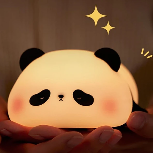 Panda Tasarımlı Renk Değiştirebilen Dokunmatik Gece Lambası ürün görseli 1