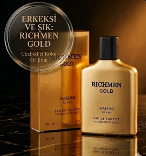 Richmen Gold Gabrini EDT 100 ml %100 Orjinal Kalıcı Erkek Parfümü ürün görseli 1
