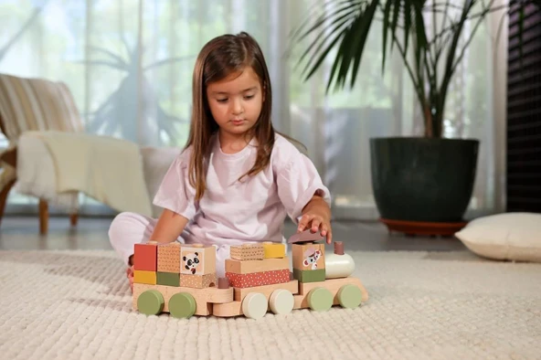 Tiny Love 0-3 Yaş Ahşap Tren Boho Chic - Resim 5