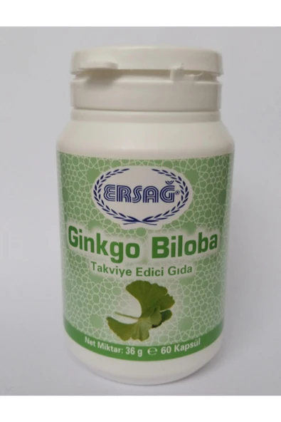 Ersağ Ginkgo Biloba ( Takviye Edici Gıda ) 60 Kapsül 2005-3 ürün görseli 1