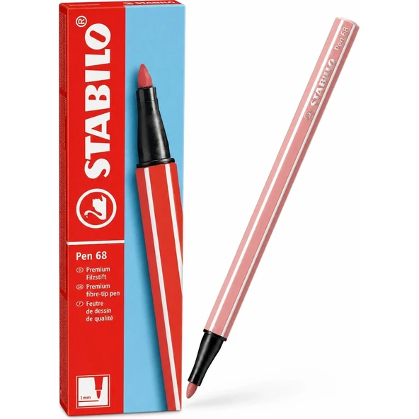 Keçe Uçlu Boya Kalemi Köpüklü Pembe 68/28 10 Lu Paket ürün görseli 1
