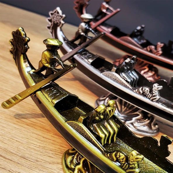 Metal Dekoratif Venedik Kayık - Resim 2