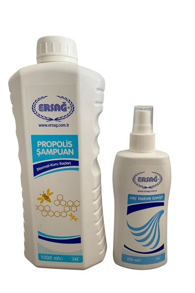 Ersağ Propolis Şampuan +Saç Bakım Toniği (Özel Set) ürün görseli 1