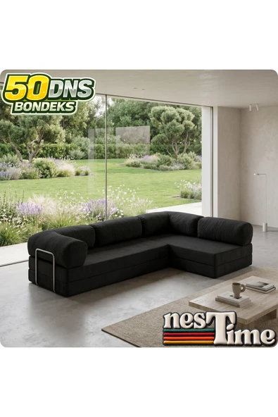 NESTİME Nestime® 300x200 cm Açık Köşe Modüler Sünger Koltuk Takımı FUME ürün görseli 1