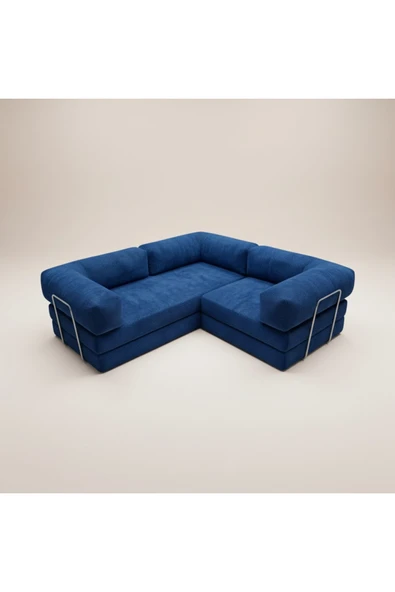 NESTİME Nestime® 200x200 cm Modüler Sünger L Koltuk Takımı Lacivert ürün görseli 1