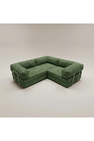 NESTİME Nestime® 200x200 cm Modüler Sünger L Koltuk Takımı Yeşil ürün görseli 1