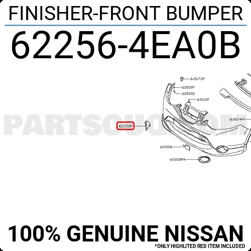 Nissan Qashqai Sis Far Kapağı Sağ 2013- (Oem No:  622564Ea0B) ürün görseli 1