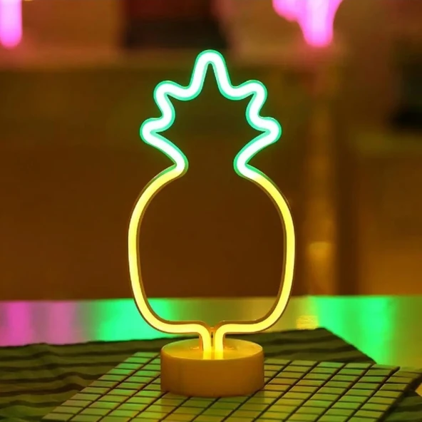 Ananas Neon LED Lamba - Resim 4