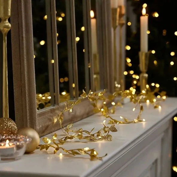 3 Metre Yaldızlı Gold LED Işık - Resim 2