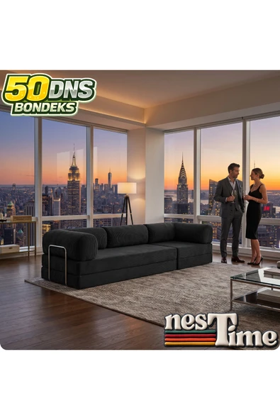 NESTİME 300X100 Modüler Sünger Kanepe,Taşınabilir, Yatak Olabilen,50 DNS Sünger FUME ürün görseli 1