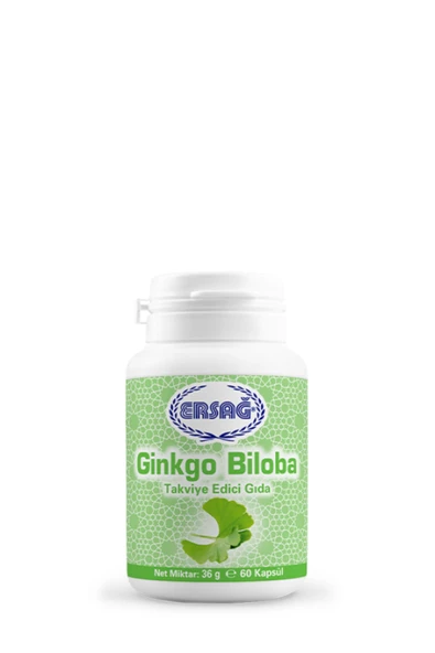 Ersağ Ginkgo Biloba ( Takviye Edici Gıda ) 60 Kapsül ürün görseli 1