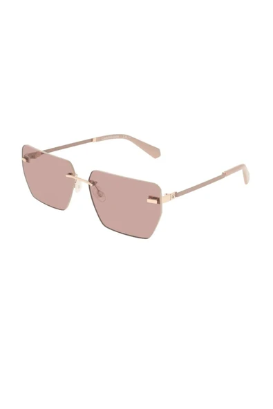 CALVİN KLEİN JEANS CKJ25207S 722 62 15 145 GEOMETRİK GOLD GÜNEŞ GÖZLÜĞÜ ürün görseli 1