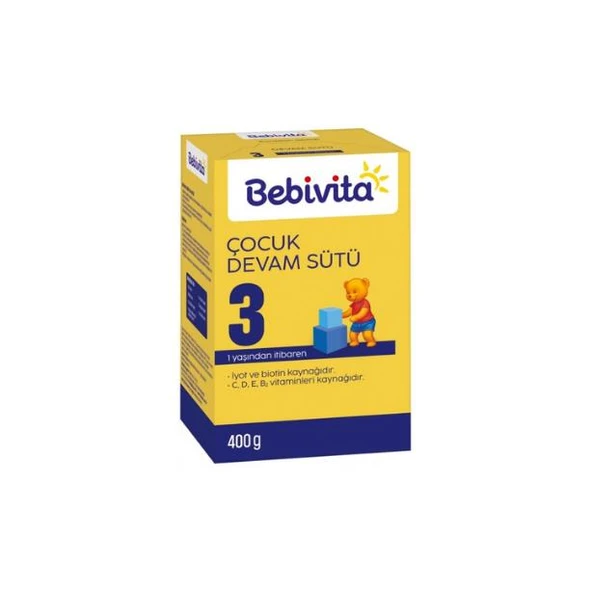 Bebivita Bebek Sütü 400 GR No:3 (1 Yaşından İtibaren) ürün görseli 1