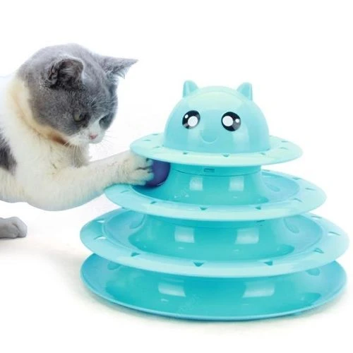 3 Katlı Kedi Oyuncağı Turntable Cat Toy - Resim 3