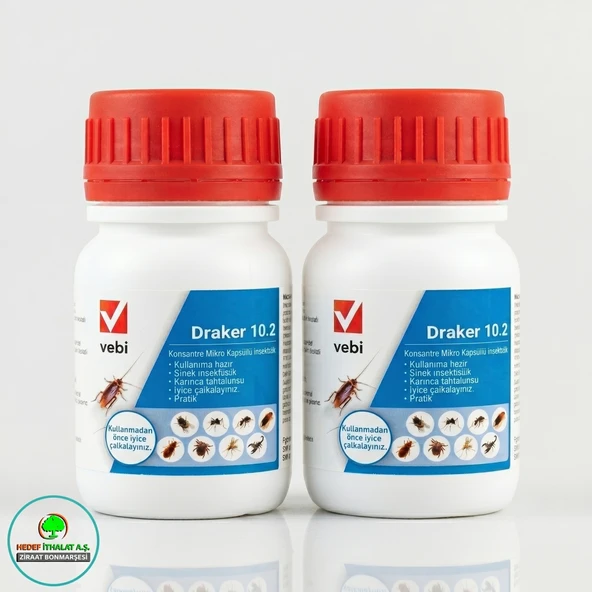 Vebi Akrep-tahta Kurusu-hamamböceği- Haşere Ilacı Draker 10.2 - Kokusuz Ve Konsantre 50 Ml X 2 ADET ürün görseli 1